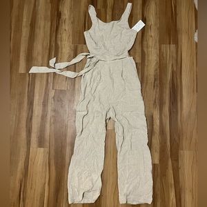 Field Day linen jumpsuit with open back